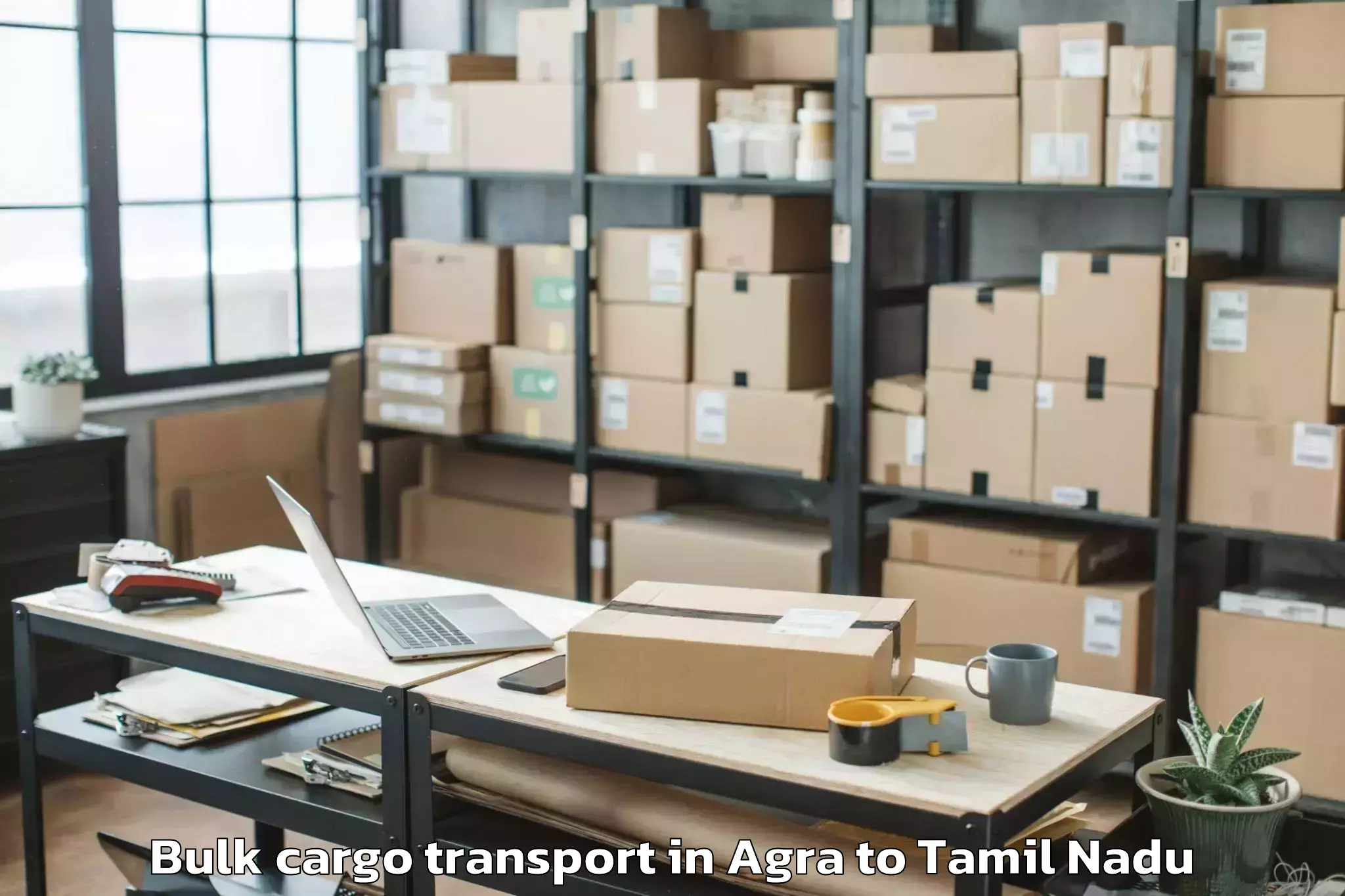 Hassle-Free Agra to Vadakku Valliyur Bulk Cargo Transport